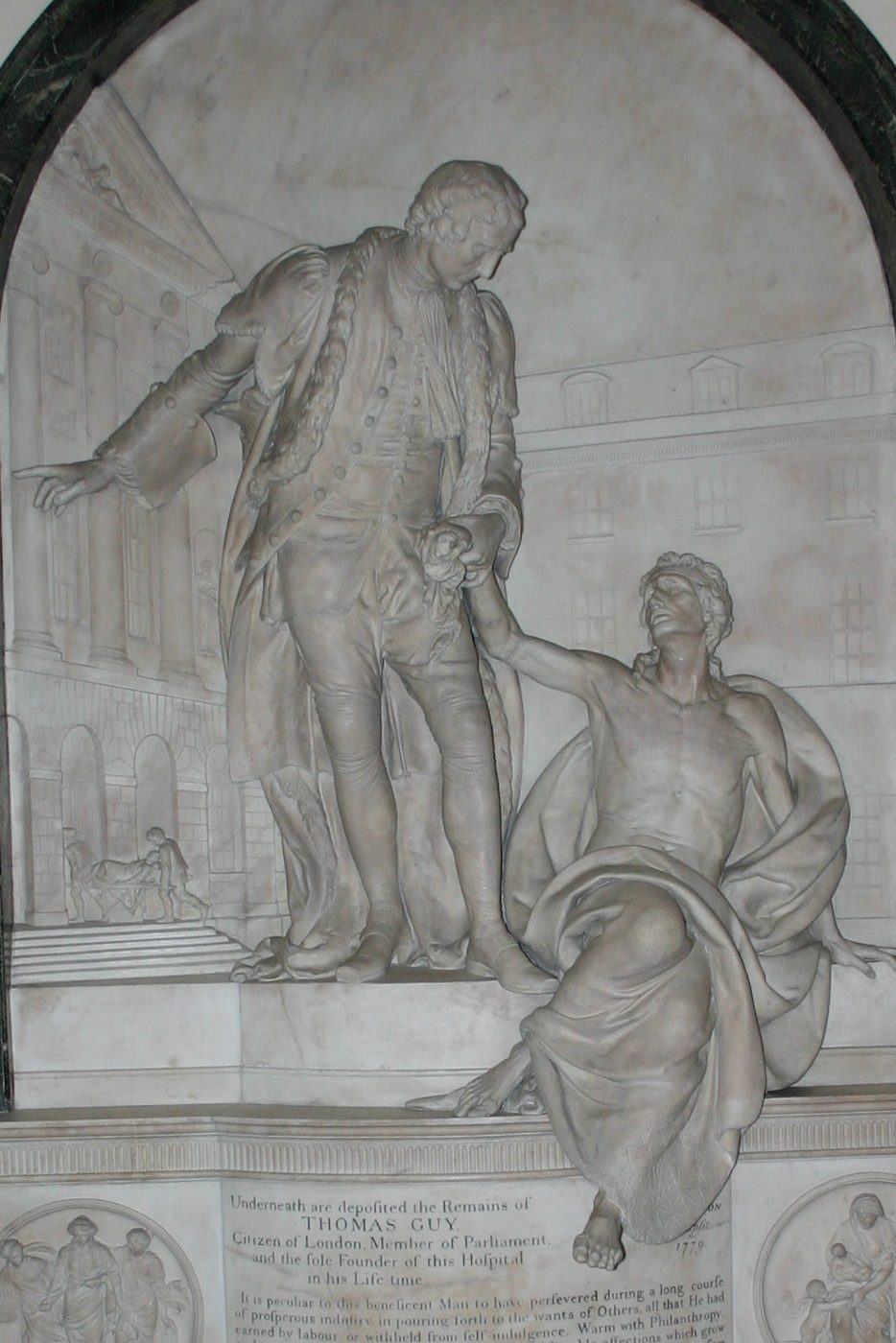 Thomas Guy's funeral monument, Guy's chapel, Guy's Hospital, London - 02.JPG